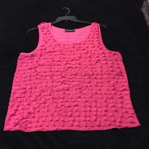 Travel Elements pink ruffled sleeveless top